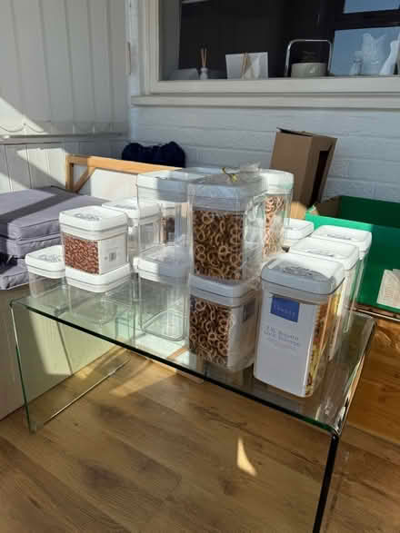 Photo of free 22 x Plastic Storage Jars (Bockings Elm CO16) #1