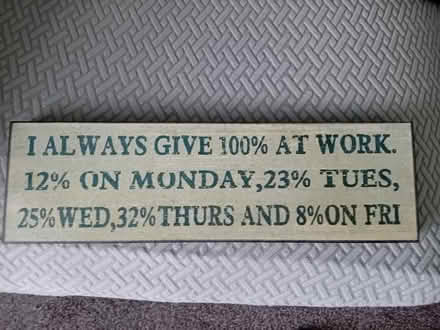 Photo of free Wooden 'office' sign (WA13. Lymm area) #1