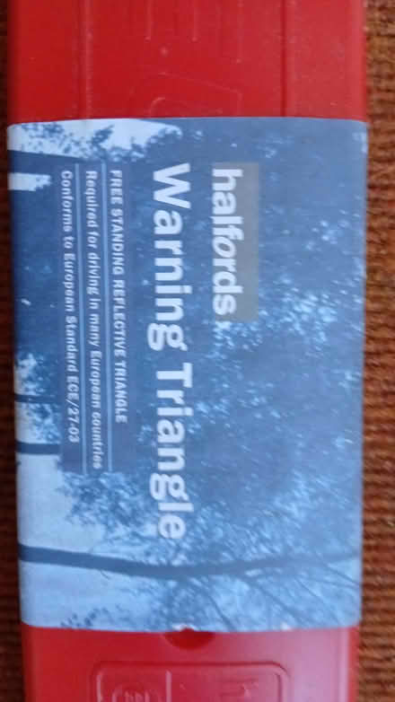 Photo of free Halfords warning triangle (Maidenhead SL6) #2