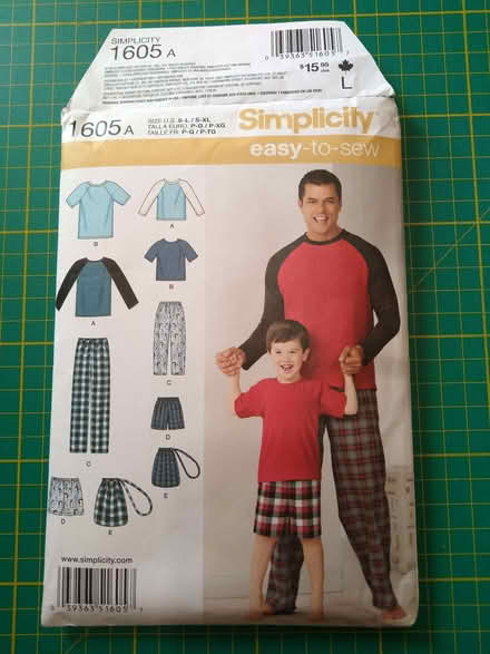 Photo of free Simplicity pyjamas sewing pattern 1605A (West Croydon CR0) #2