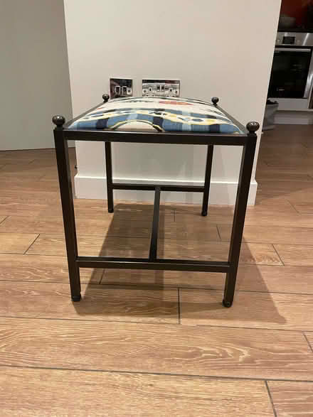 Photo of free Upholstered Bronze Effect Metal Frame Bench / Piano Stool (Gerrards Cross SL9) #3