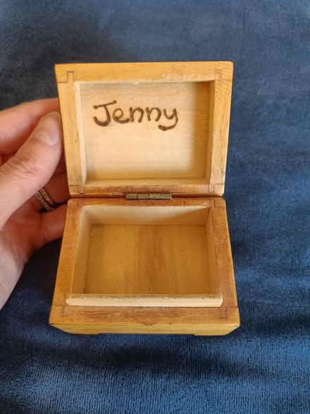 Photo of free Cute wooden box with 'Jenny' inscribed inside (Hove BN3) #2