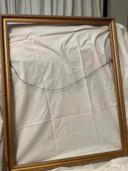 Photo of free wood picture frame painted gold (Foggy Bottom 20037) #1