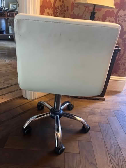 Photo of free Cream faux leather desk chair (EN5) #3