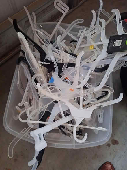Photo of free Plastic store hangers (Holly Springs, on Fuquay side) #1