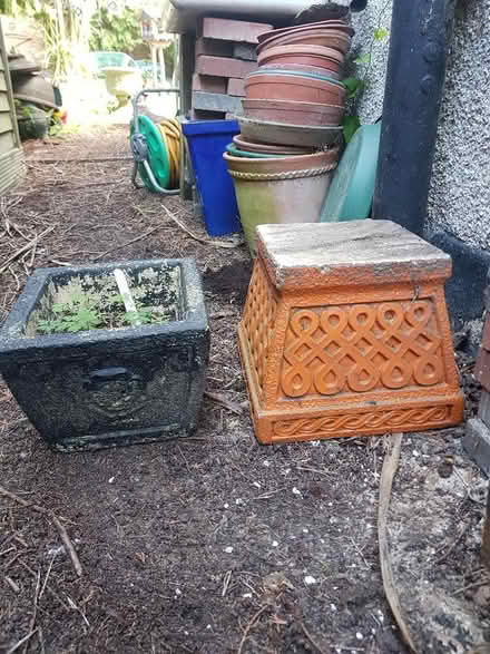 Photo of free Two concrete plant pots. (Orpington BR5) #1