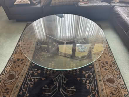Photo of free Large Round Glass Table (Abington, near Library) #1