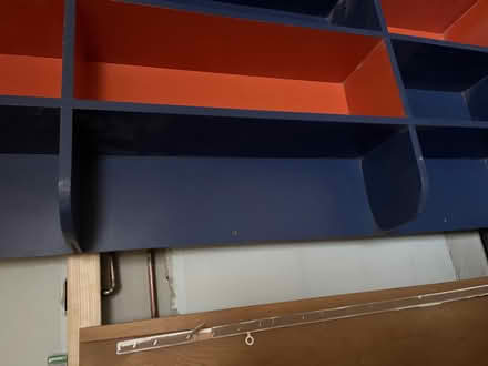 Photo of free Blue and orange shelving (Farrow and Ball) 169cm x 20 x 73cm (Queen's Park BN2) #3