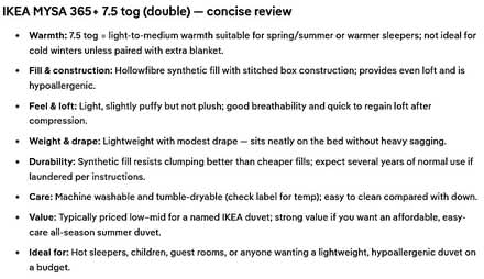 Photo of free Ikea 365+ MYSA Double Duvet 7.5 Tog (Catshill B61) #3