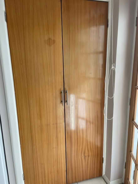 Photo of free Pair of teak cupboard doors (Seaford BN25) #1