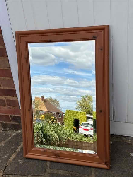 Photo of free Antique pine framed mirror (Chesham HP5) #1