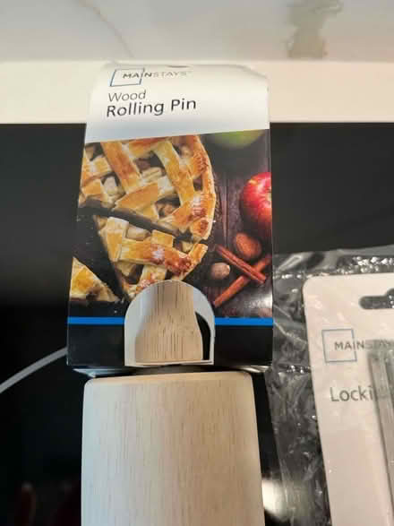 Photo of free New wood rolling pin & metal tongs (87th St/ Naper Blvd Naperville) #2