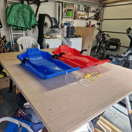 Photo of free Snow Sledge Toboggan Kids x 2, with hand brakes (Woodley RG5) #2