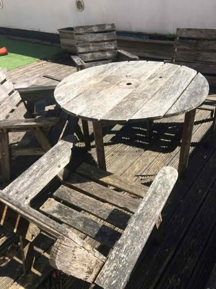Photo of free Wooden garden furniture (upcycle) (Altrincham 2DP) #1