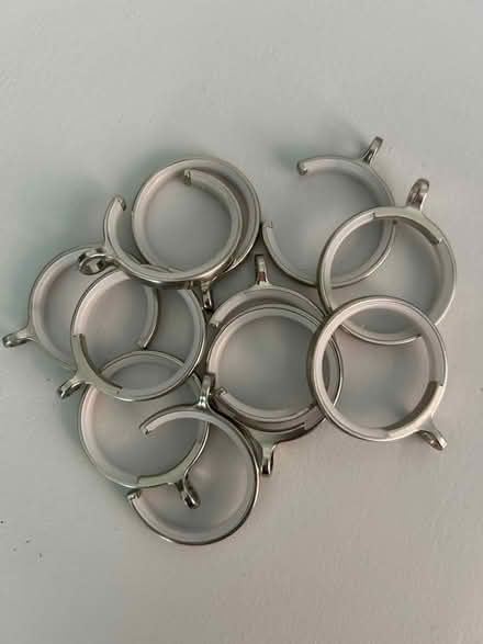 Photo of free 11 3.5cm easy slide curtain rings (Broad Blunsdon SN26) #1