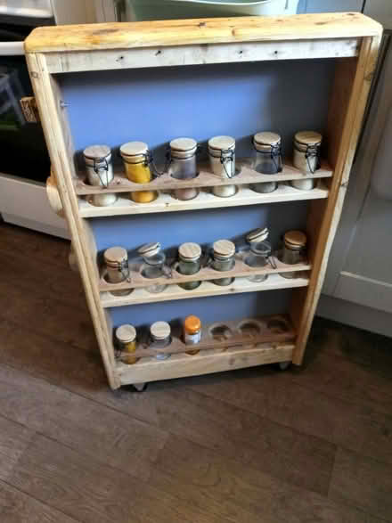 Photo of free Carpenter made spice rack on wheels (Orpington) #1