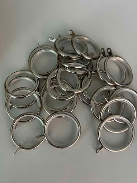 Photo of free 25 4.5cm easy slide curtain rings (Broad Blunsdon SN26) #1