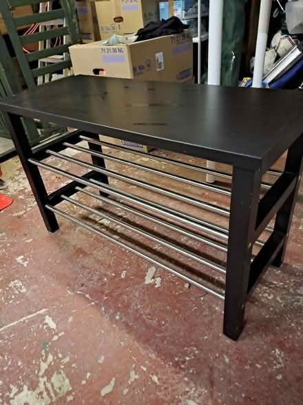 Photo of free Black bench / shoe rack. (Countesthorpe LE8) #2