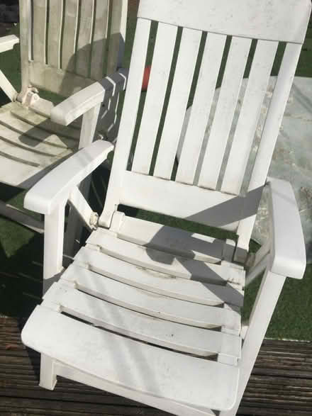 Photo of free 3 garden chairs needs clean paint (Altrincham 2DP) #2