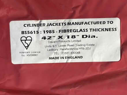 Photo of free Hot water cylinder insulation jacket (Camden BA1) #1
