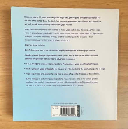 Photo of free Yoga Book (B.K.S. Iyenger - Light On Yoga (2001) Paperback (Chorley PR6) #2