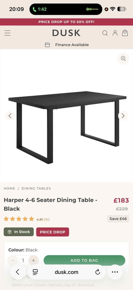 Photo of free Dusk Harper Chevron Dining Table (L26 9UE) #3