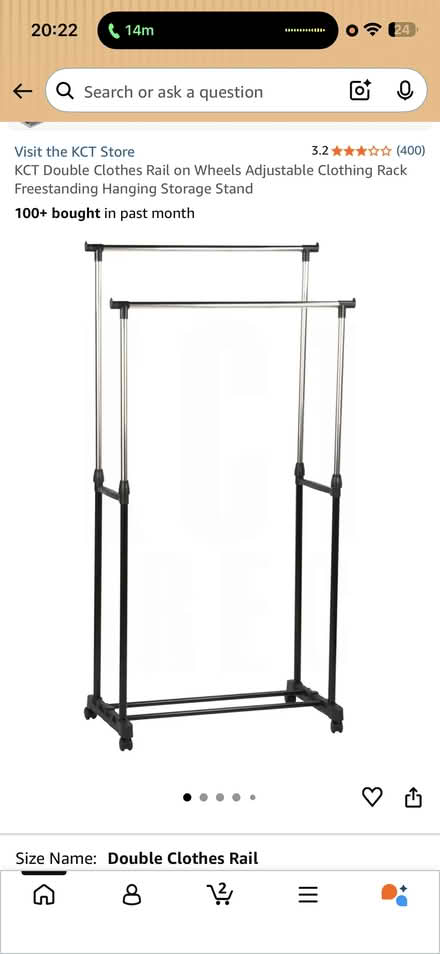 Photo of free Double free standing clothes rail (L26 9UE) #1