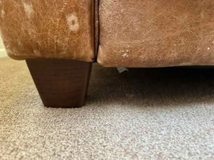 Photo of free Tan leather 2-seater sofa (Chiltern Park Ave, Berkhamsted) #3