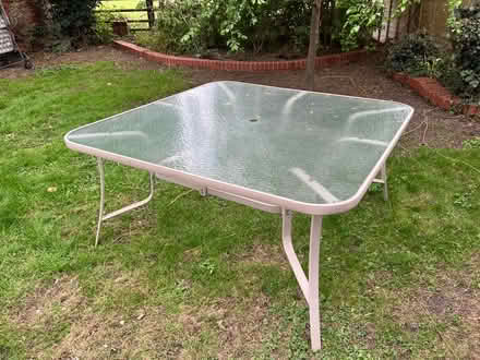 Photo of free Square glass garden table (CO10 Sudbury) #1