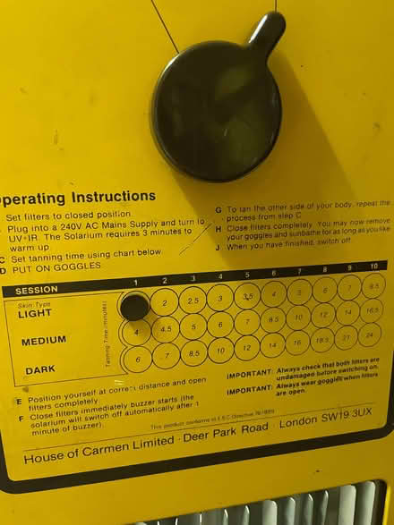 Photo of free Tanning Lamp (DA12) #3