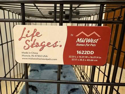 Photo of free 22-Inch Dog Crate & Cover (Kinsale) #3