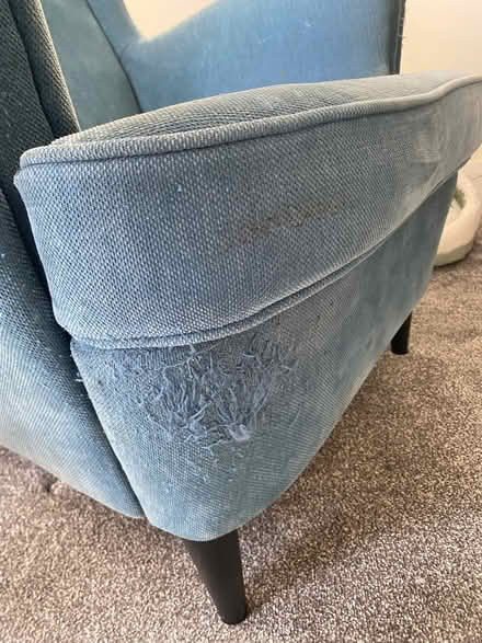 Photo of free Blue Ikea armchair (Harborne B17) #4