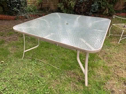 Photo of free Square glass garden table (CO10 Sudbury) #3