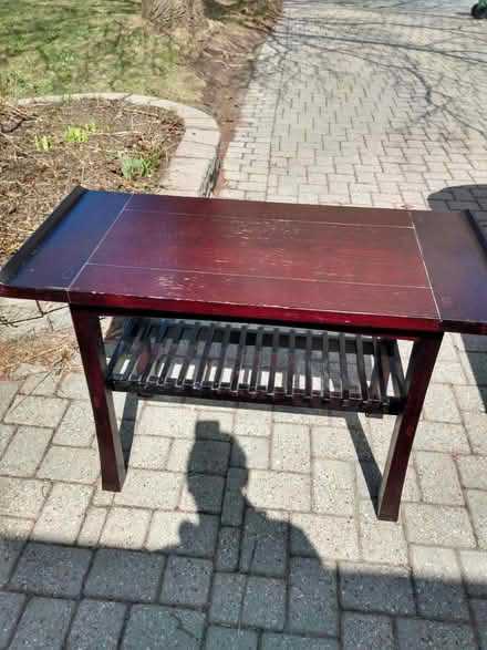 Photo of free Side Table with bottom shelf (Near Baseline Rd. & Clyde Ave.) #1