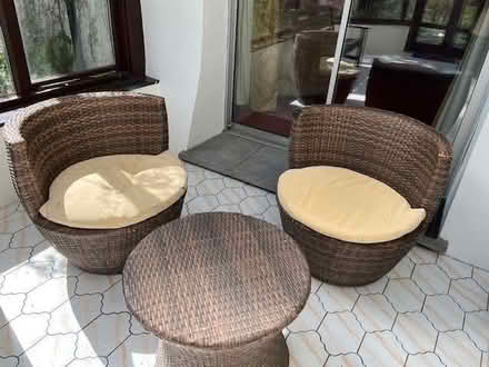 Photo of free Conservatory chairs and small table (Helsington LA8) #1