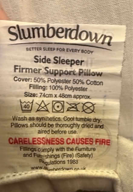 Photo of free Side sleeper pillows (Southsea PO5) #2