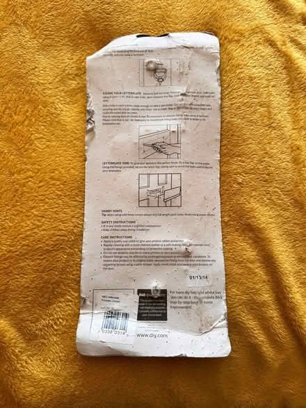 Photo of free Still sealed chrome letterbox plate (Colchester CO4) #2