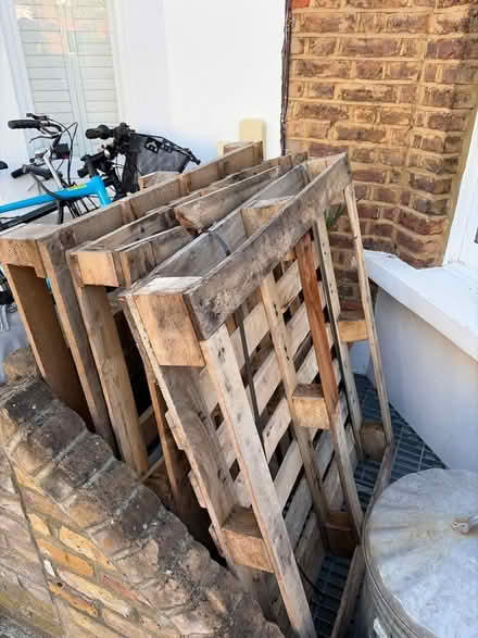 Photo of free Three Wooden Pallets (Ravenscourt Park W6) #1
