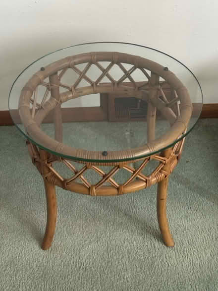 Photo of free Small Round Glass Table (Abington, near Library) #1