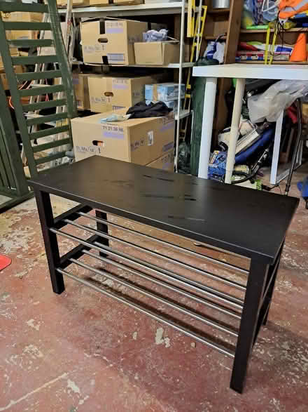 Photo of free Black bench / shoe rack. (Countesthorpe LE8) #1