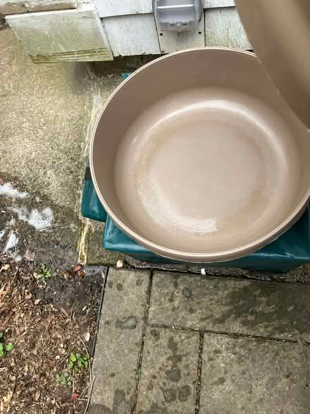 Photo of free Round beige litter box large (Stoughton) #2