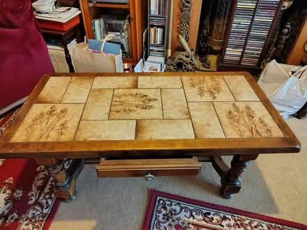 Photo of free Coffee Table With Tile Inlay (ME10) #1
