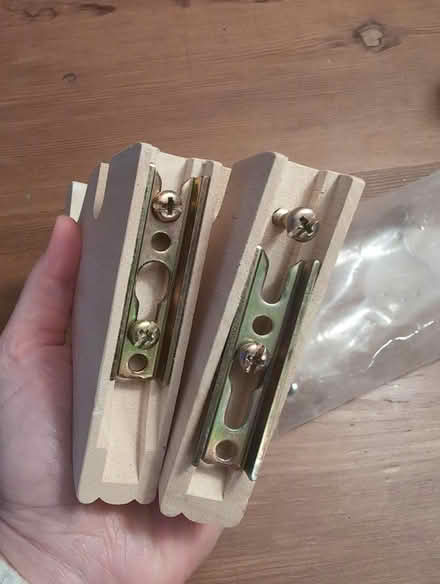 Photo of free Wood pole bracket pair (Petworth/Brightwood) #2