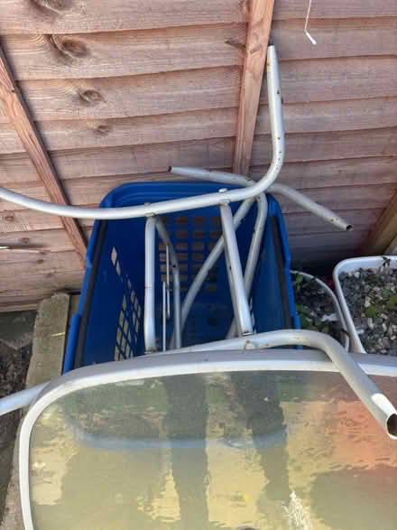 Photo of free Garden table - glass top (Bexleyheath DA7) #2