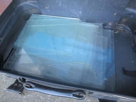 Photo of free 28 glass sheets various sizes (Studley B80) #1