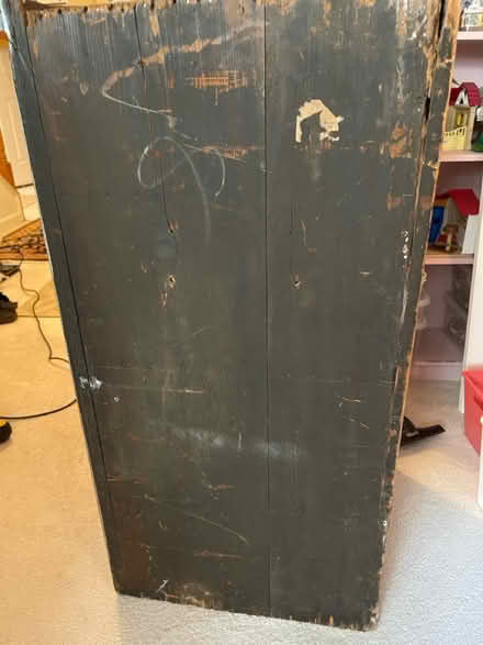 Photo of free Old corner cabinet carved painted (20165) #3