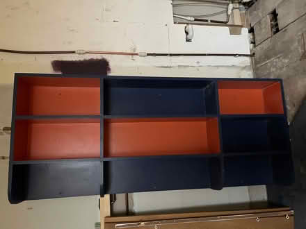 Photo of free Blue and orange shelving (Farrow and Ball) 169cm x 20 x 73cm (Queen's Park BN2) #4