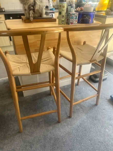 Photo of free Wooden Bar stools (NG3 5FB) #2