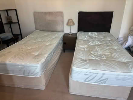 Photo of free Single divan bed and mattresses x 2 (SS1) #1