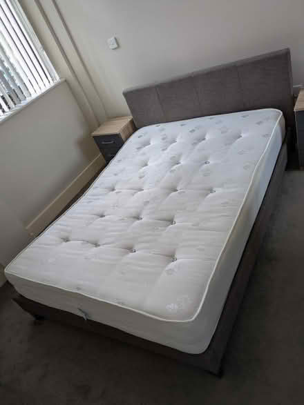 Photo of free Double bed, headboard and mattress (Farsley) #1